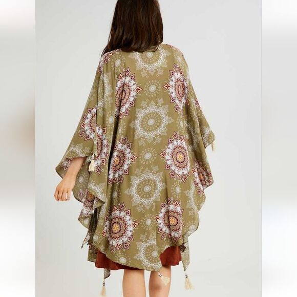 ALTAR'D STATE Ridley Kimono Oversized Boho With Tassels Size S/M - Picture 2 of 10